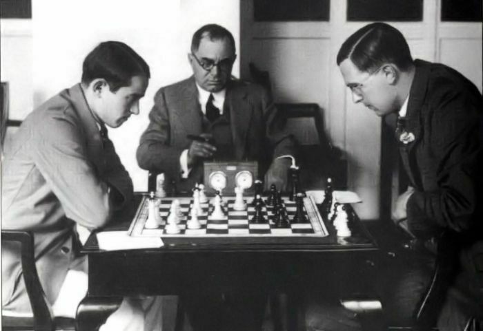 Match contra Flohr, 1932.